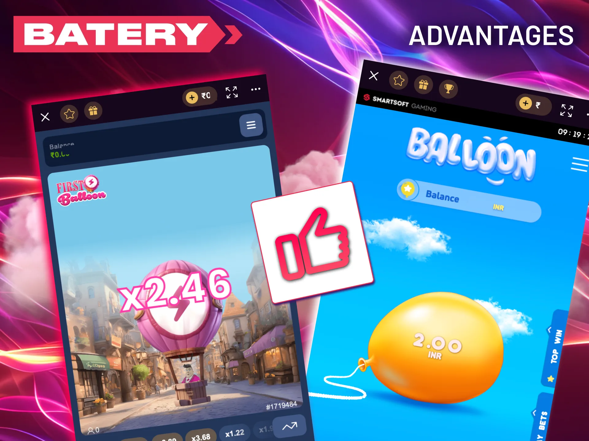 Indian players enjoy Batery Balloon crash game with simple rules and fast rounds.