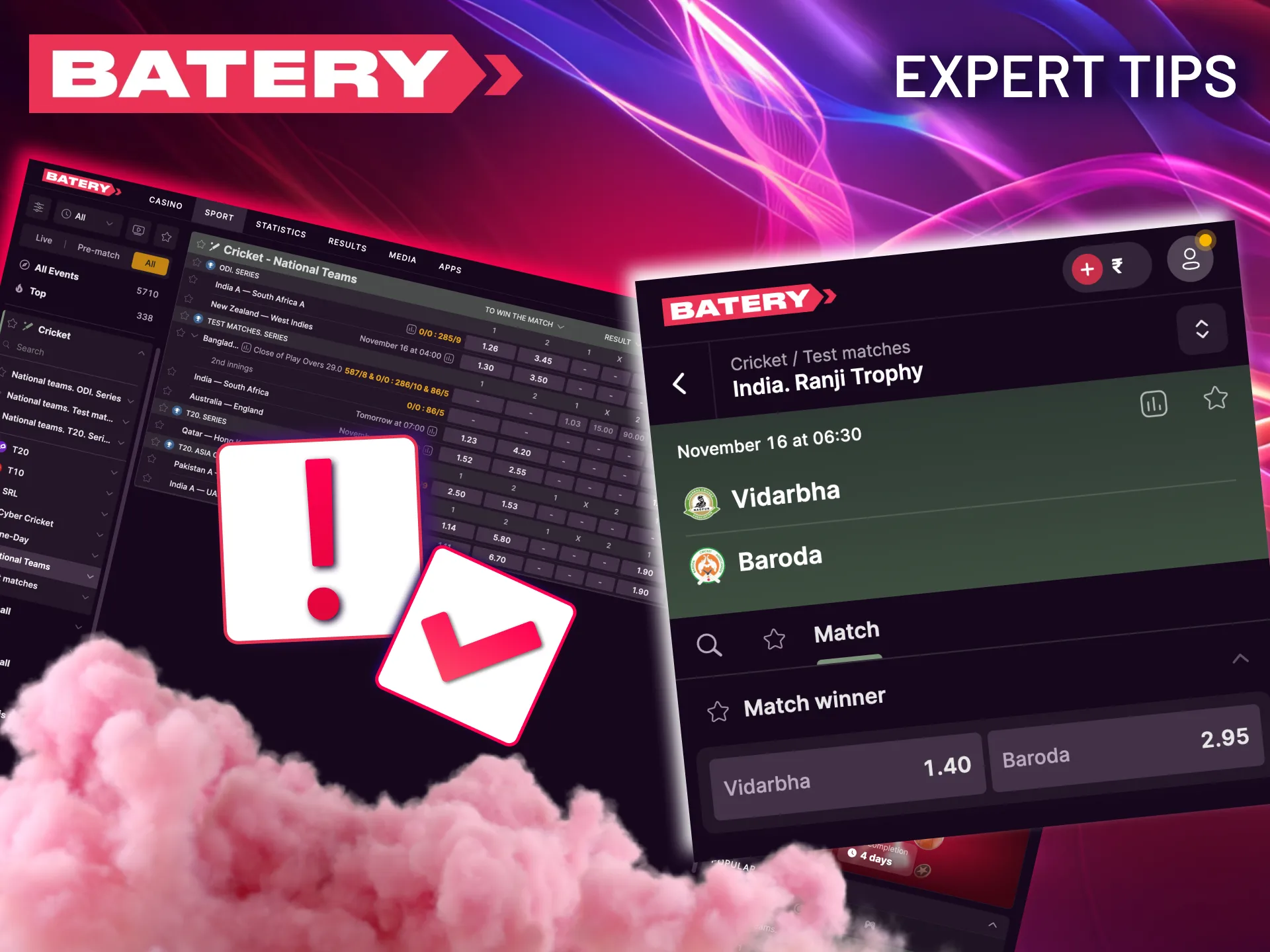 Batery expert tips for smarter cricket betting strategy.